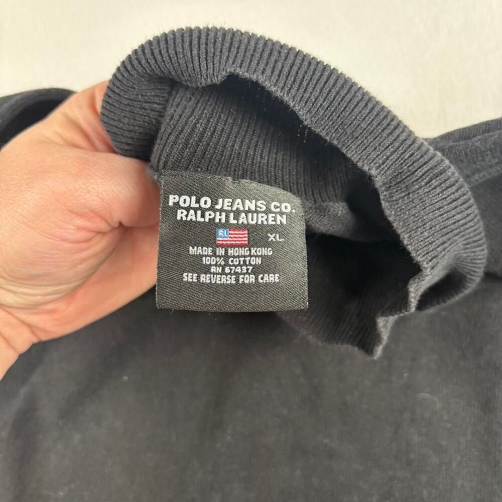 Vintage Polo Jeans Co Ralph Lauren Black Turtleneck Sweater - Women's XL - Picture 2 of 6